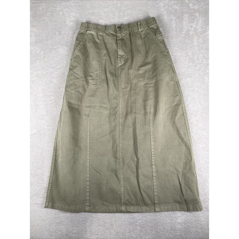 Gramicci Long Column Skirt Women's Small Olive Green Modest Maxi Hiking Outdoors